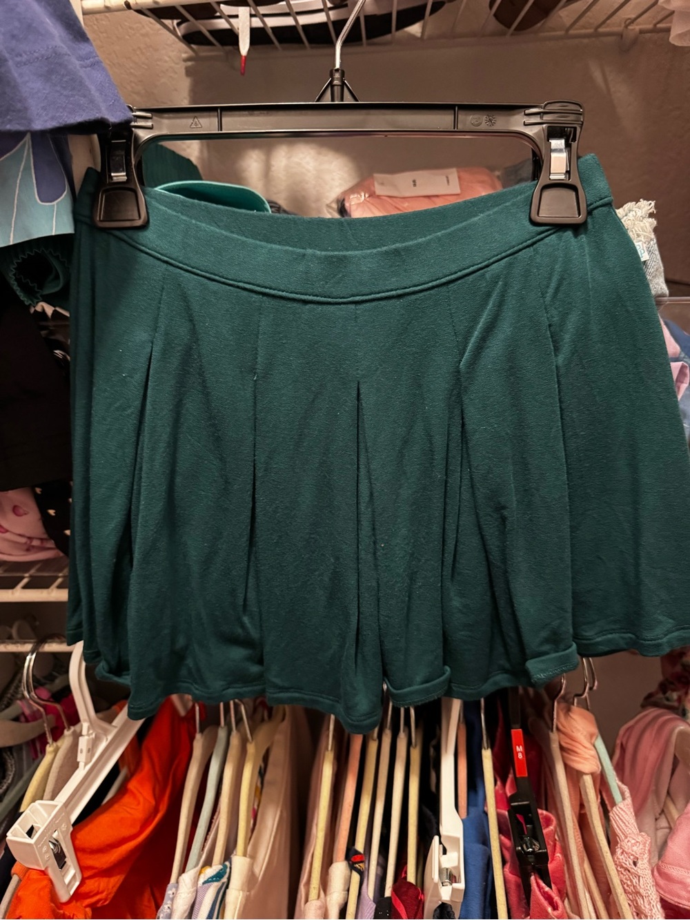 Posh Peanut Teal Girls' Pleated Skort Green bamboo